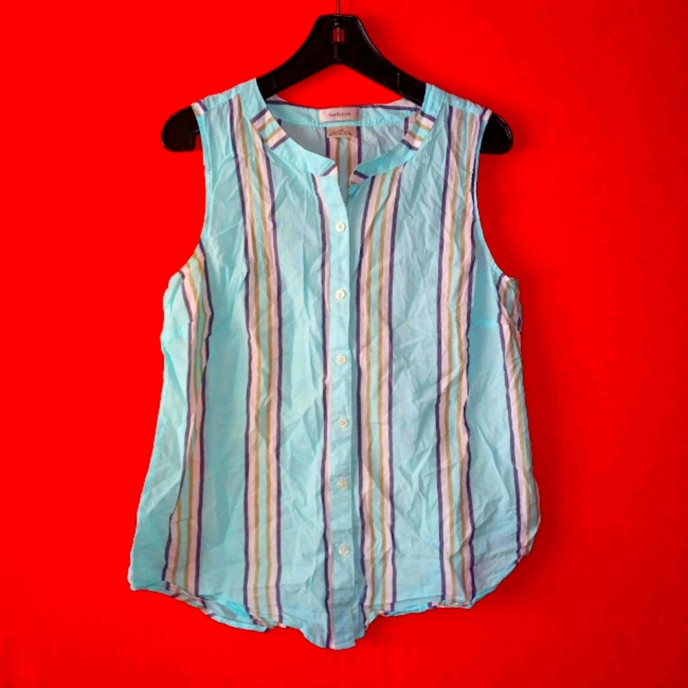 Vanheusen Vest Blouse Sz Large